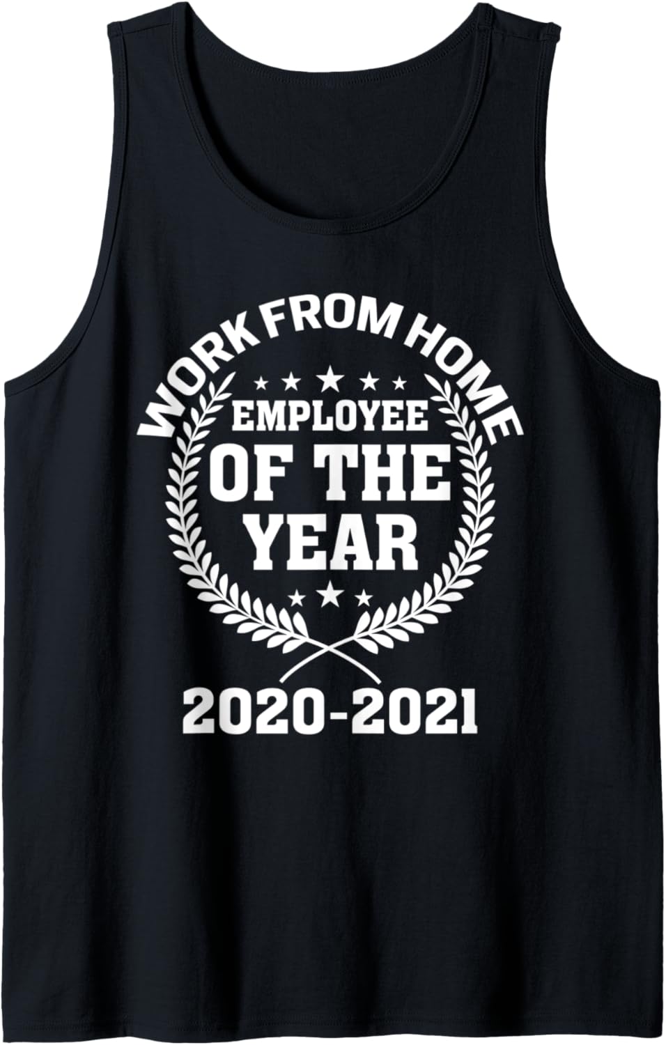 Work From Home Employee Of The Year Funny Remote Working Tank Top - Image 2